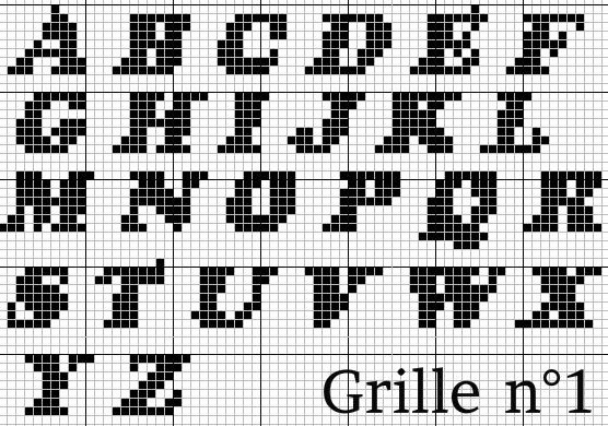 Схема алфавита для фенечек