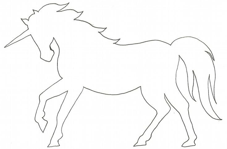 Трафарет лошади для рисования