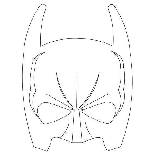 Маска Бэтмена вырезать