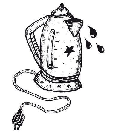 Раскраска электрический чайник для детей