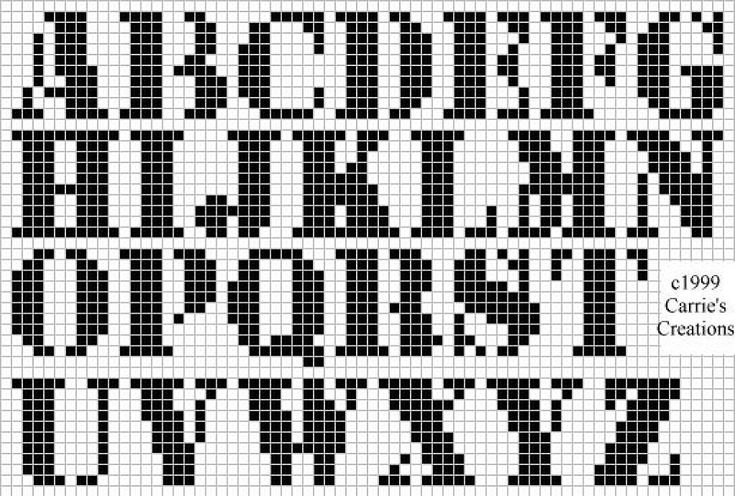 Схемы букв для фенечек