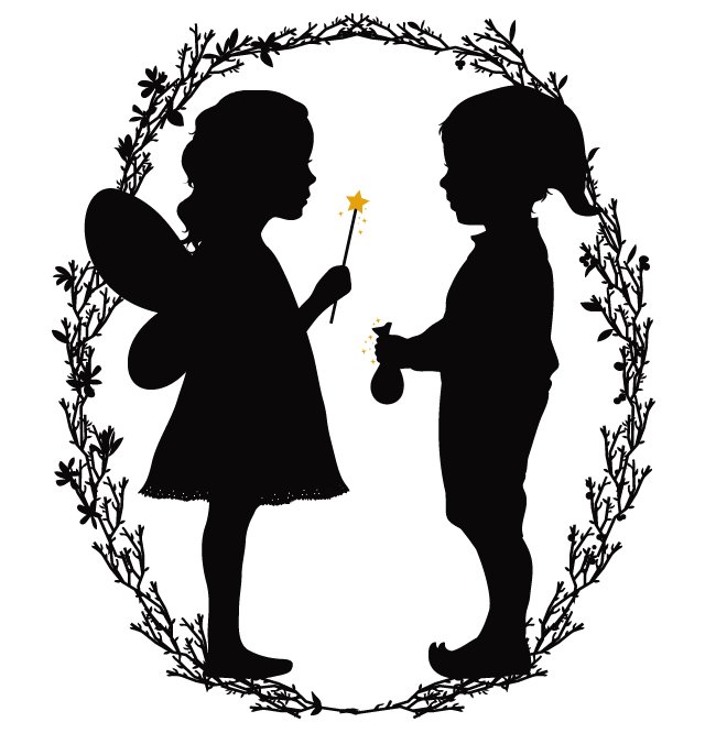 Трафарет мальчика и девочки