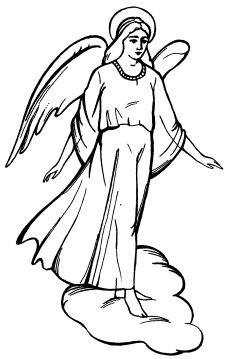Ангел хранитель раскраска