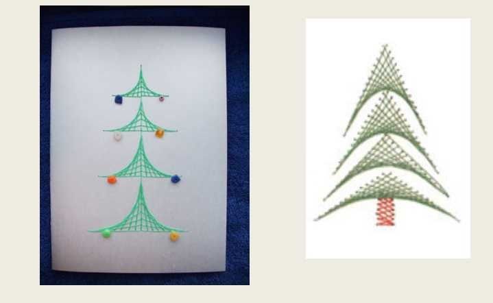 Елка в технике изонить