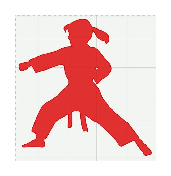 Каратист трафарет