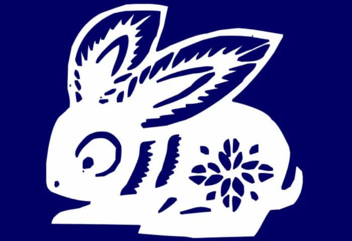 Вытынанка кролик