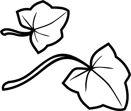 Листик тыквы шаблон