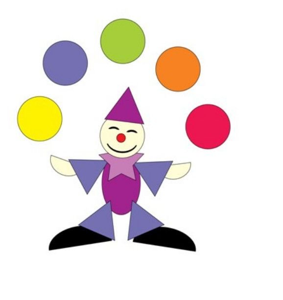 Клоун из геометрических фигур