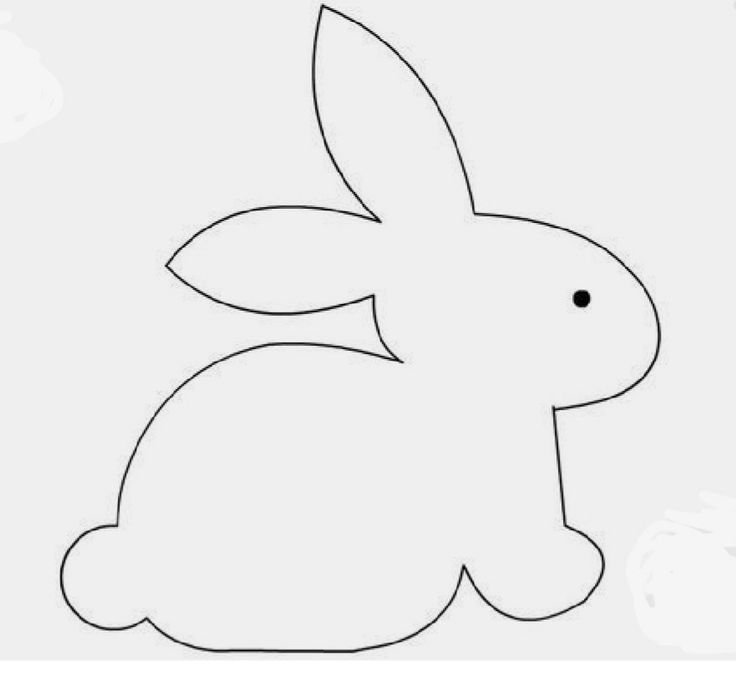 Кролик трафарет