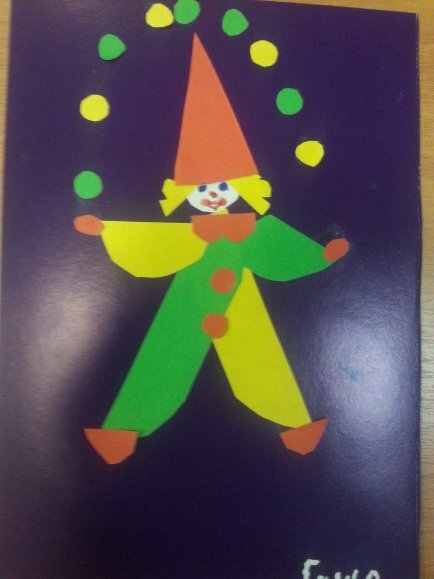 Аппликация петрушка на елке