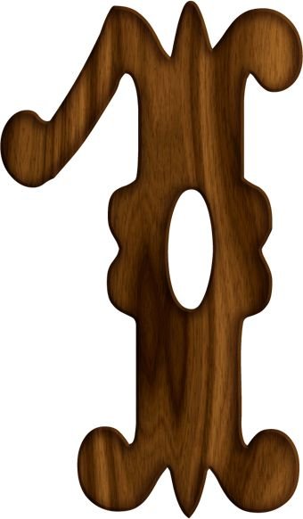 Деревянный алфавит в стиле