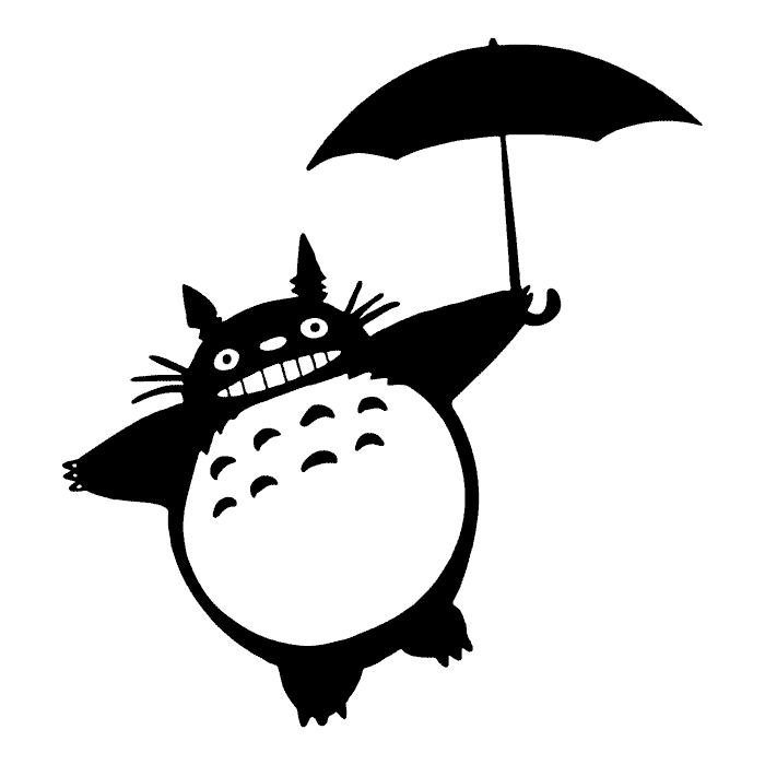 Мой сосед Тоторо черно белый