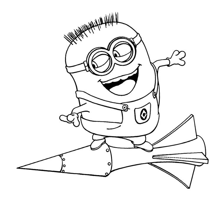 Миньоны картинки раскраски