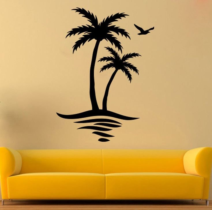 Роспись стен пальмы