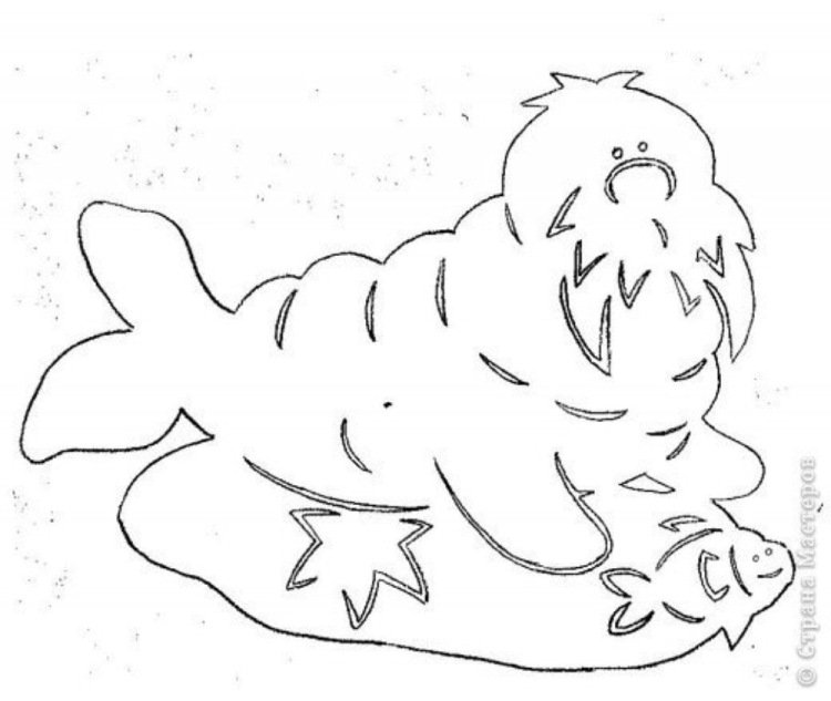 Трафареты на окна животные