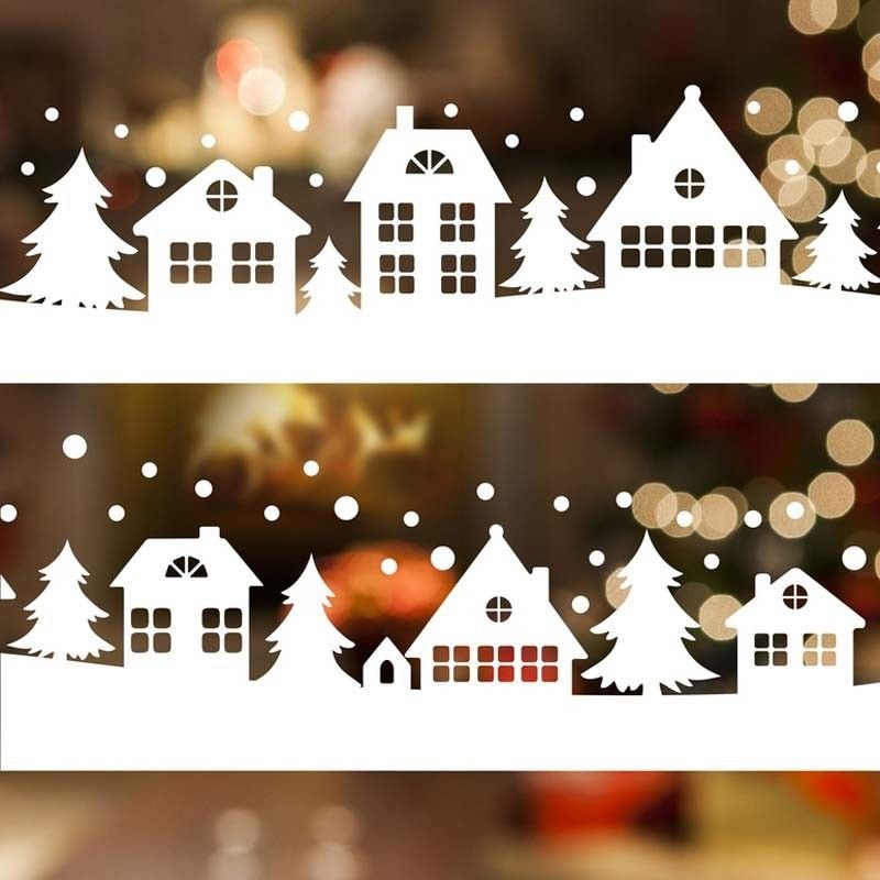 Новогодние силуэты домов