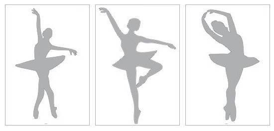 Фигурка балерины из бумаги трафарет