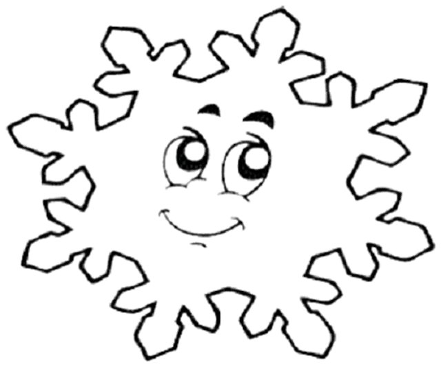 Снежинка раскраска для детей