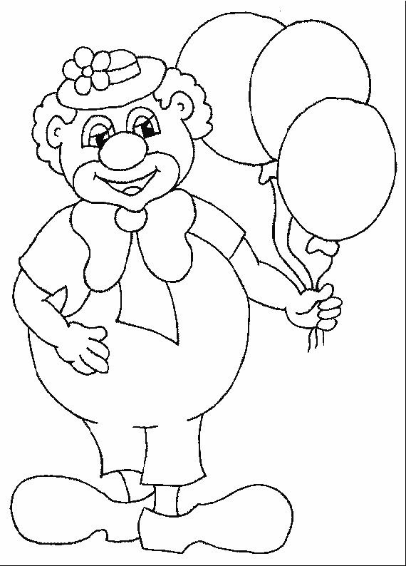 Клоун раскраска