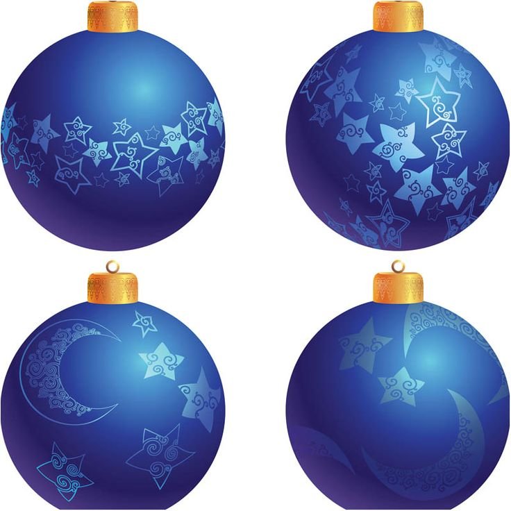 Шарики новогодние цветные