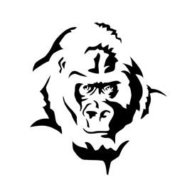 Трафарет обезьяны