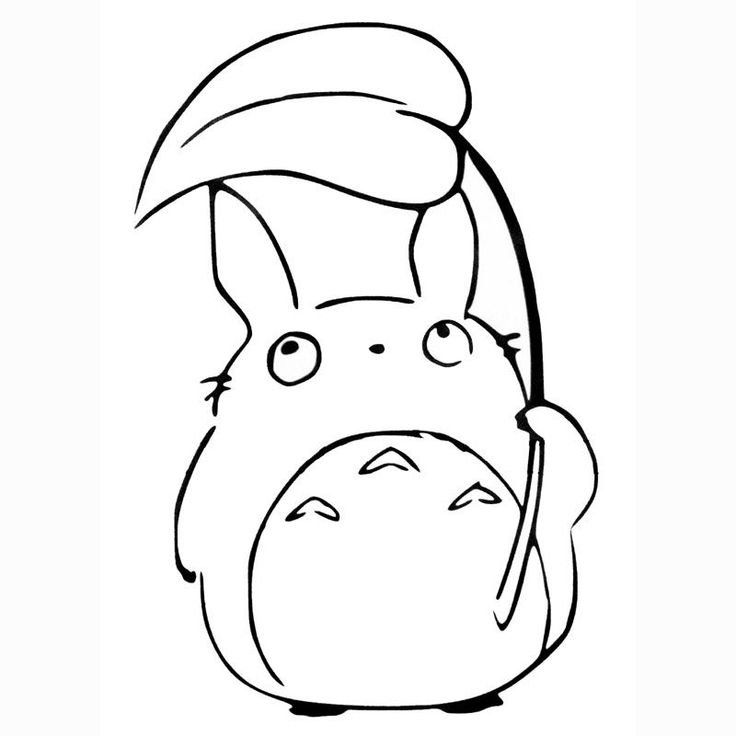 Мой сосед Тоторо черно белый