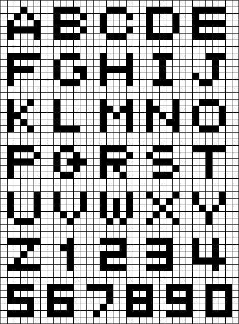 Схема алфавита для фенечек