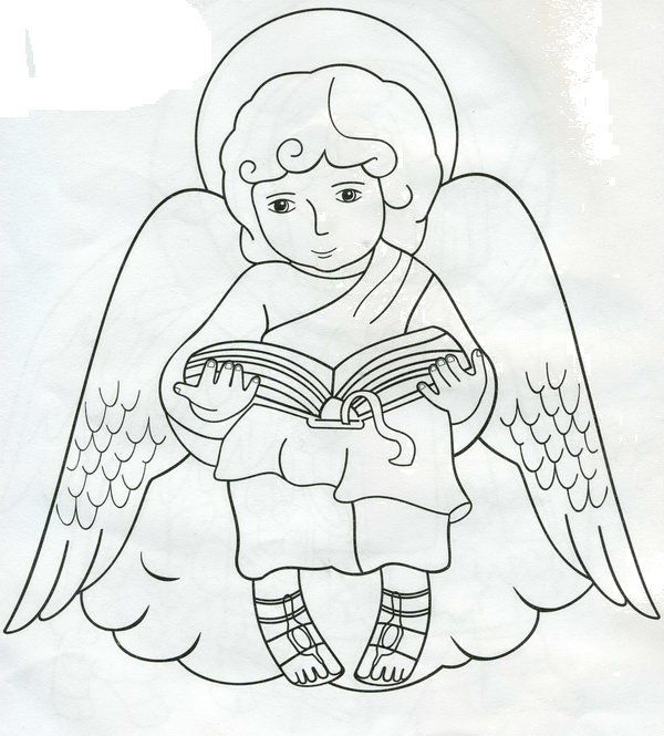 Раскраска Ангелочек