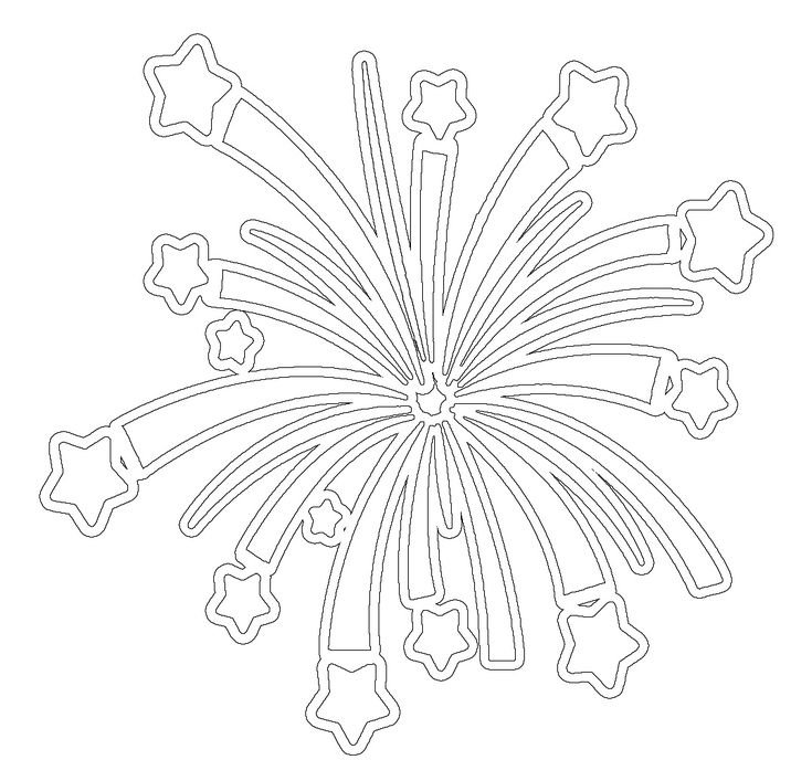 Трафарет фейерверка для вырезания