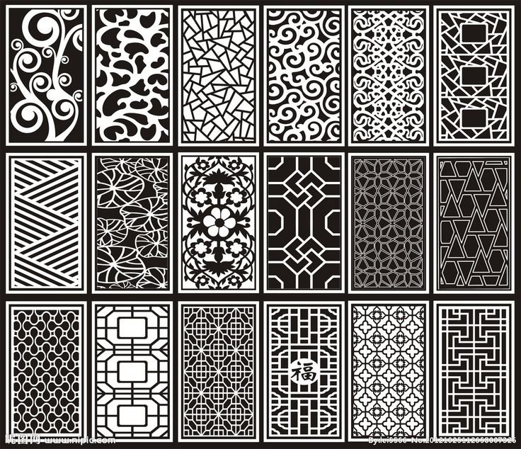 Вектор узоры для ЧПУ лазера Готика