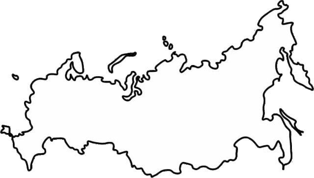 Карта России с Крымом контур