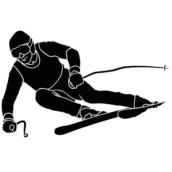 Горнолыжник силуэт