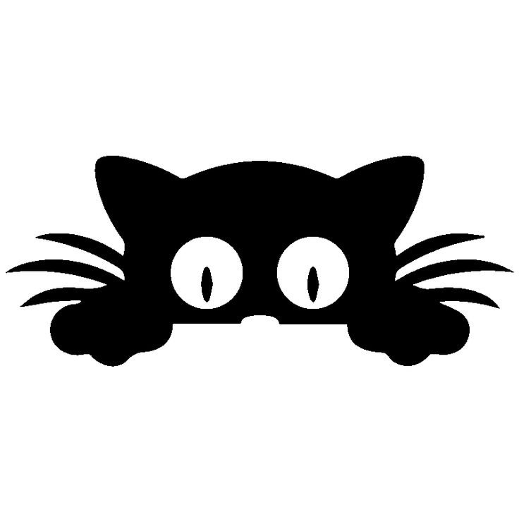 Силуэт мордочки кота