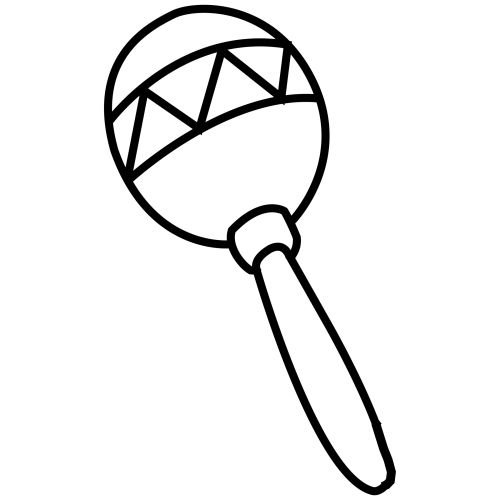 Маракасы раскраска музыкальный инструмент