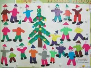 Апликацияпетрушка на елке старшая группа