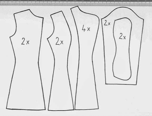 Лекало платья для Барби