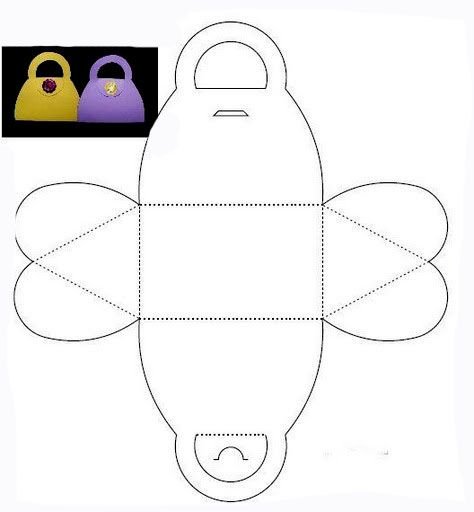 Трафарет коробочки для подарка