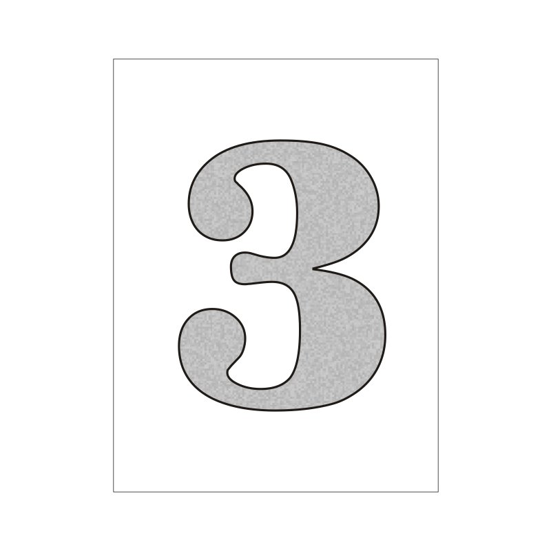 Трафарет для торта цифра