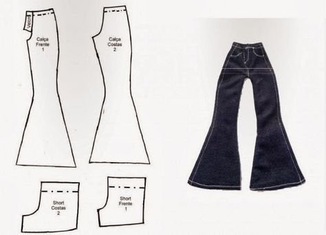 Выкройки одежды для кукол Барби штаны