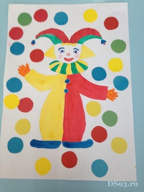 Рисование веселый клоун подготовительная группа