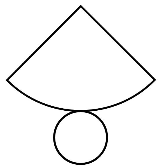 Развёртка конуса для склеивания