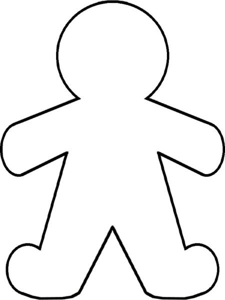 Трафарет человека для детей