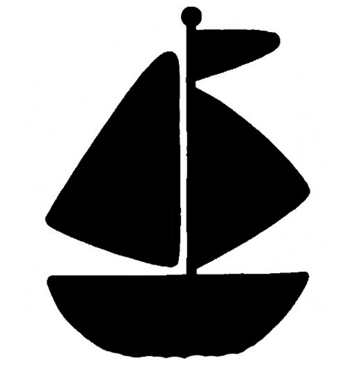 Трафарет кораблика для детей