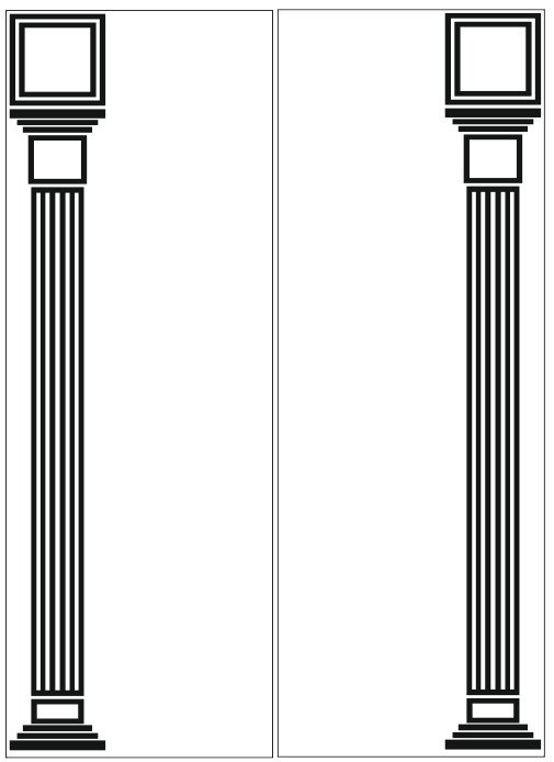 Греческие колонны трафарет