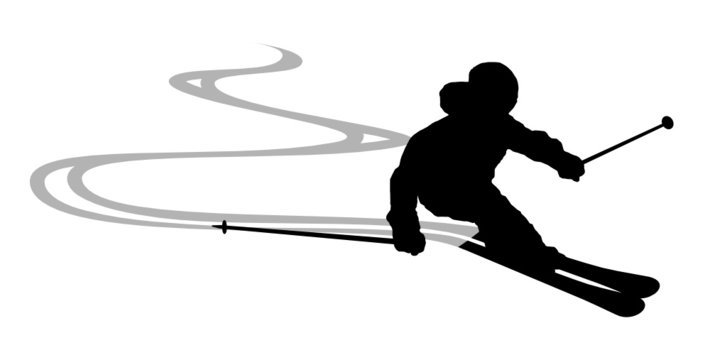 Лыжник силуэт