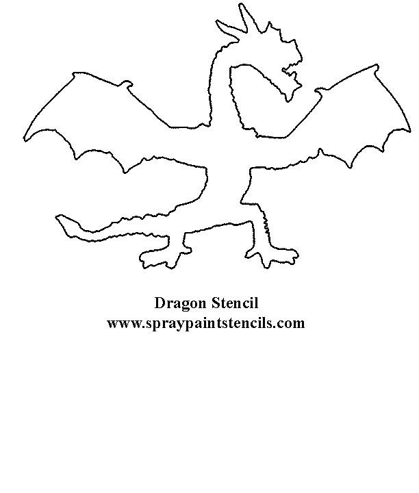 Дракон шаблон для броши