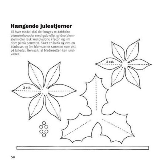 Шаблон пуансетии