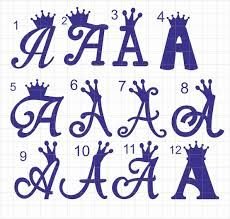 Шрифт с короной над буквой