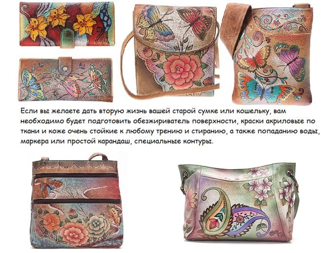 Сумка расписанная красками