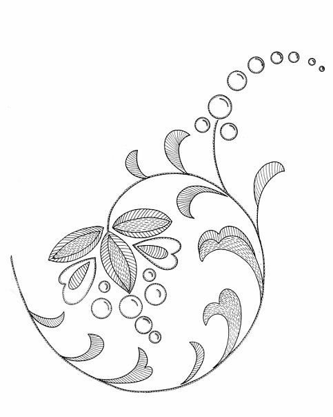 Орнамент для вышивки гладью